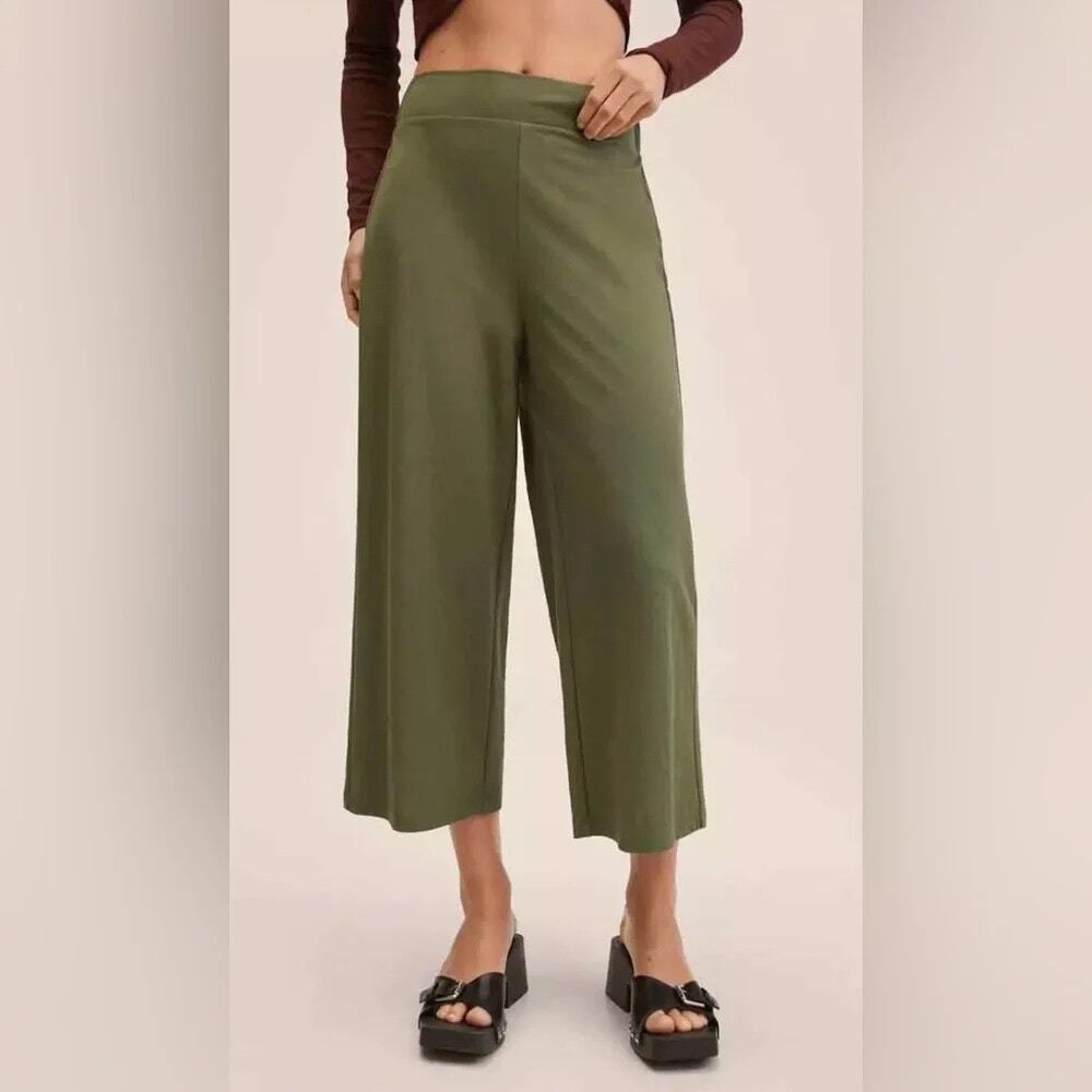 Mango Women's Cintia Wide Leg Pants‎ Size M